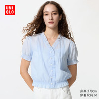  UNIQLO/优衣库 棉质提花 女士衬衫