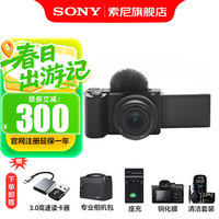 索尼 精准对焦 半画幅微单相机+标准镜头  单头套机 黑色