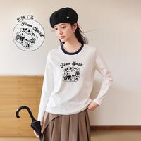  INMAN/茵曼 植绒工艺 女士T恤