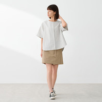  MUJI/無印良品 再生尼龙 女士短袖衬衫