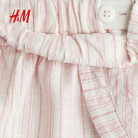  H&M 亚麻混纺 女婴短裤
