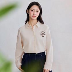 茵曼 绣花 女士衬衫