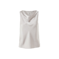  LANCY FROM25/朗姿 双色荡领缎面 女士背心