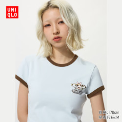 优衣库 484492 UT Character印花 浅蓝色 3XL 女装T恤