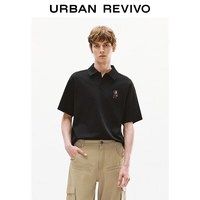 URBAN REVIVO 立体刺绣 男士马球衫