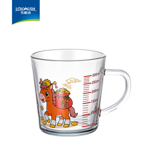 乐唯诗 秒杀价30分钟！钠钙玻璃刻度杯 恐龙 300ml
