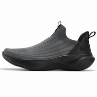 361° Q弹超系列 黑武士 男款超轻透气一脚蹬减震跑鞋 672542215