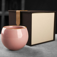 易信 汝窑禅定杯-樱花粉