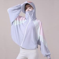 有只绵 冰丝防晒衣披肩 女夏季超薄外套 撞色灰色 均码