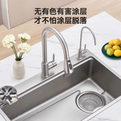 京东京造 加厚304不锈钢厨房洗菜盆 米粒纹纳款 大单槽68*46cm 含龙头 赠套装