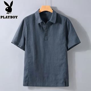  PLAYBOY/花花公子 含麻布料 男士Polo衫