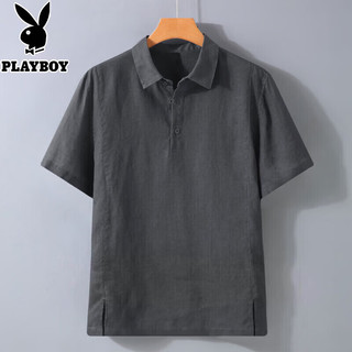  PLAYBOY/花花公子 含麻布料 男士Polo衫