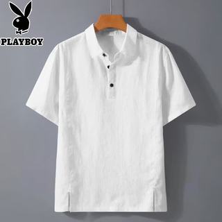  PLAYBOY/花花公子 含麻布料 男士Polo衫