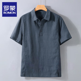  ROMON/罗蒙 含麻布料 男士Polo衫