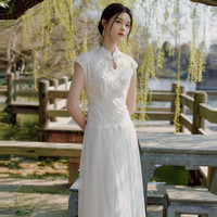 秋水伊人 女士新中式连衣裙 626202D432081