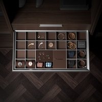 悍高 衣柜拉篮内衣饰物收纳篮静音缓冲阻尼衣帽间五金收纳