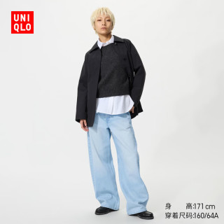  UNIQLO/优衣库 宽松廓形 女士牛仔裤
