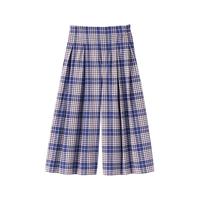 無印良品 MUJI 女士裙裤 蓝色格纹 M （160/66A）