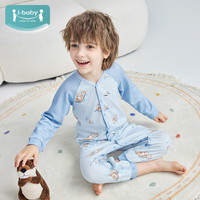 ibaby 英伦宝贝儿童恒温针织长袖连体衣秋冬睡衣家居服柔软舒适FF 长袖连体睡衣-水獭嬉戏 80码