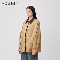  MOUSSY/摩西 复古工装风撞色领口 女士夹克外套