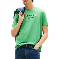 TOMMY HILFIGER 印刷胸标 男士T恤