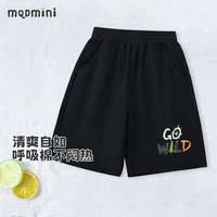  MQDMINI 儿童短裤 GOGO字母黑色 100