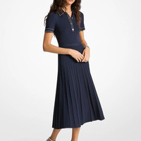 MICHAEL KORS 女士连衣裙 Stretch Knit Polo Midi Dress