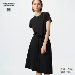 优衣库 麻混纺圆领T恤/短袖女装合作款486334