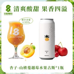 沙坡尾 杏子山楂蔓越莓水果古斯啤酒 500ml