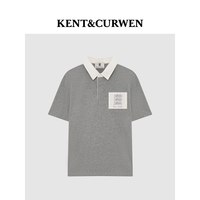  KENT&CURWEN/肯迪文 三狮徽章刺绣 男士POLO衫 S 灰色C2