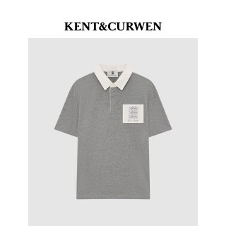  KENT&CURWEN/肯迪文 刺绣 男士POLO衫 M 灰色C2