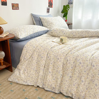  AIDLI 全棉双层纱 床上四件套 B莫奈蓝