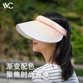 VVC防晒帽女款桃芯遮阳帽夏季防紫外线空顶帽发箍太阳帽防晒帽子