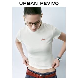  URBAN REVIVO 字母刺绣 女士T恤