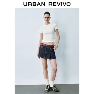  URBAN REVIVO 字母刺绣 女士T恤