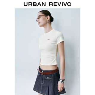  URBAN REVIVO 字母刺绣 女士T恤