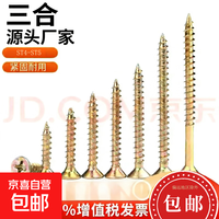 高强度彩锌十字沉头ST4-ST5系列自攻螺丝木螺钉 ST4*30 20PCS