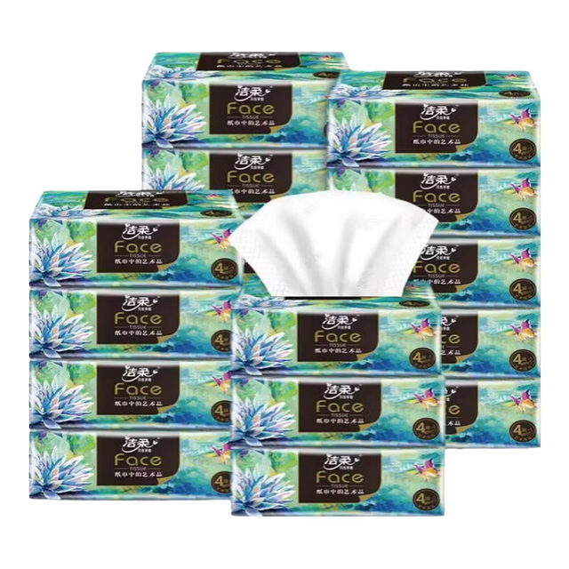 洁柔 艺术油画系列抽纸4层 80抽*16包