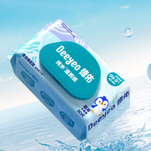 德佑 湿厕纸湿厕巾 EDI纯水 80抽*10包