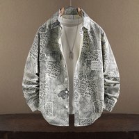 TUCANO/啄木鸟 个性涂鸦印花 男士牛仔衬衫夹克