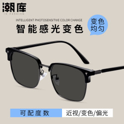 潮库 超轻时尚镜框多款可选+1.61防蓝光变色镜片