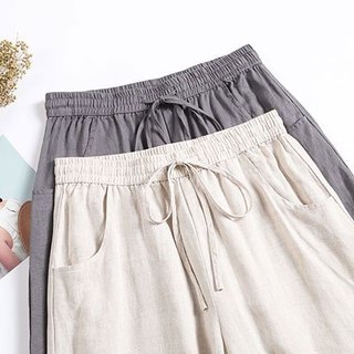  子牧棉麻 垂感 女士阔腿裤