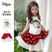  Disney/迪士尼 卡通印花 女童套装 红色 110 【身高约105-115cm体重30-40斤】
