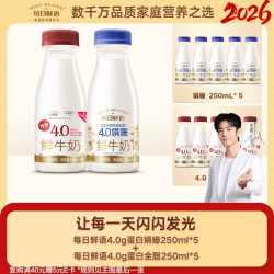 每日鲜语 鲜牛奶 娟姗4.0g蛋白质250ml*5+4.0g蛋白质250ml*5 共10瓶