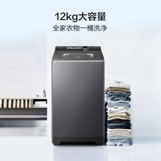 海尔 云溪5.0系列 XQB120-BDSE5AD6U1 直驱变频波轮洗衣机 12kg 灰色
