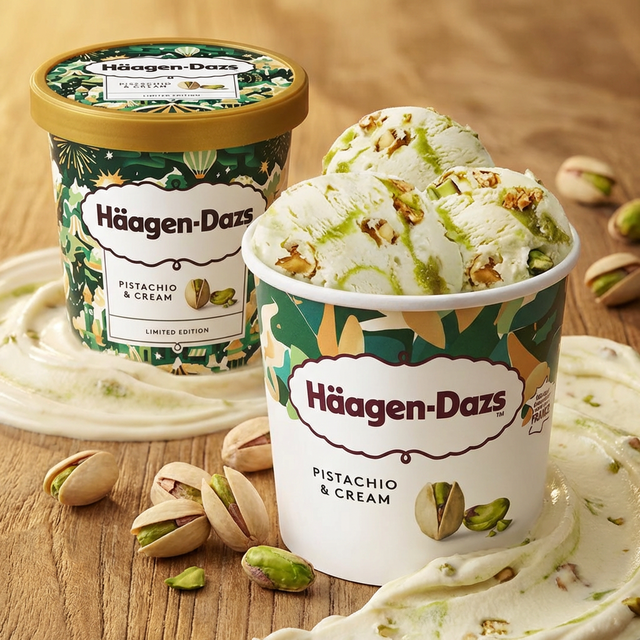 哈根达斯隐藏款：哈根达斯 开心果冰淇淋 460ml