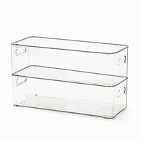 珺北 亚克力透明长条收纳盒 拍一发二 加固加厚款
