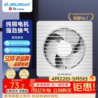 移动端、京东百亿补贴：金羚 APC15-2-C(B8) 窗墙式排气扇 6寸 白色