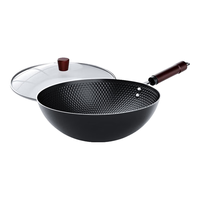  京严 无涂层不粘 铁锅 锅盖