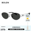暴龙 眼镜26年新品杨紫同款墨镜老钱风椭圆太阳镜男女BX7005 C90 铂金镜框+深灰色镜片